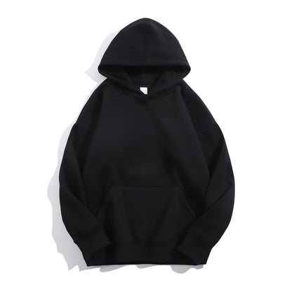 VALUABLETHING---- Heavyweight Plush Fleece Hoodie – Unisex Drop-Shoulder Oversized Winter Pullover