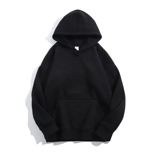 VALUABLETHING---- Heavyweight Plush Fleece Hoodie – Unisex Drop-Shoulder Oversized Winter Pullover