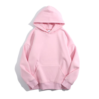 VALUABLETHING----Heavyweight Plush Fleece Hoodie – Unisex Drop-Shoulder Oversized Winter Pullover