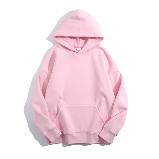 VALUABLETHING----Heavyweight Plush Fleece Hoodie – Unisex Drop-Shoulder Oversized Winter Pullover
