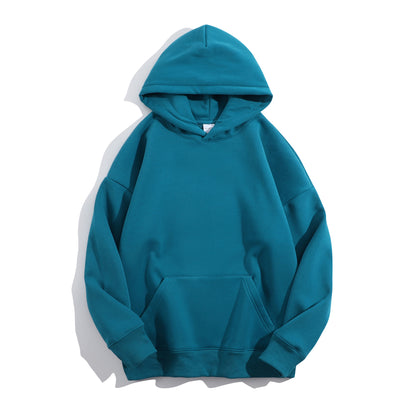 VALUABLETHING---- Heavyweight Plush Fleece Hoodie – Unisex Drop-Shoulder Oversized Winter Pullover
