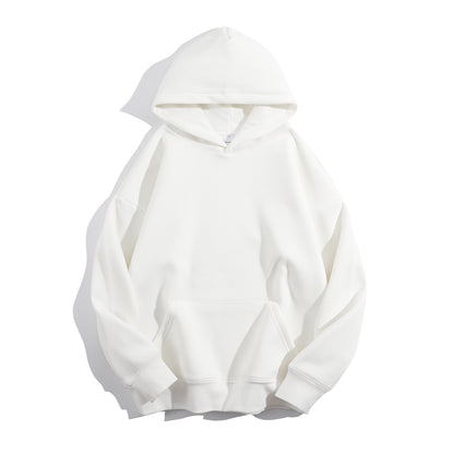 VALUABLETHING---- Heavyweight Plush Fleece Hoodie – Unisex Drop-Shoulder Oversized Winter Pullover