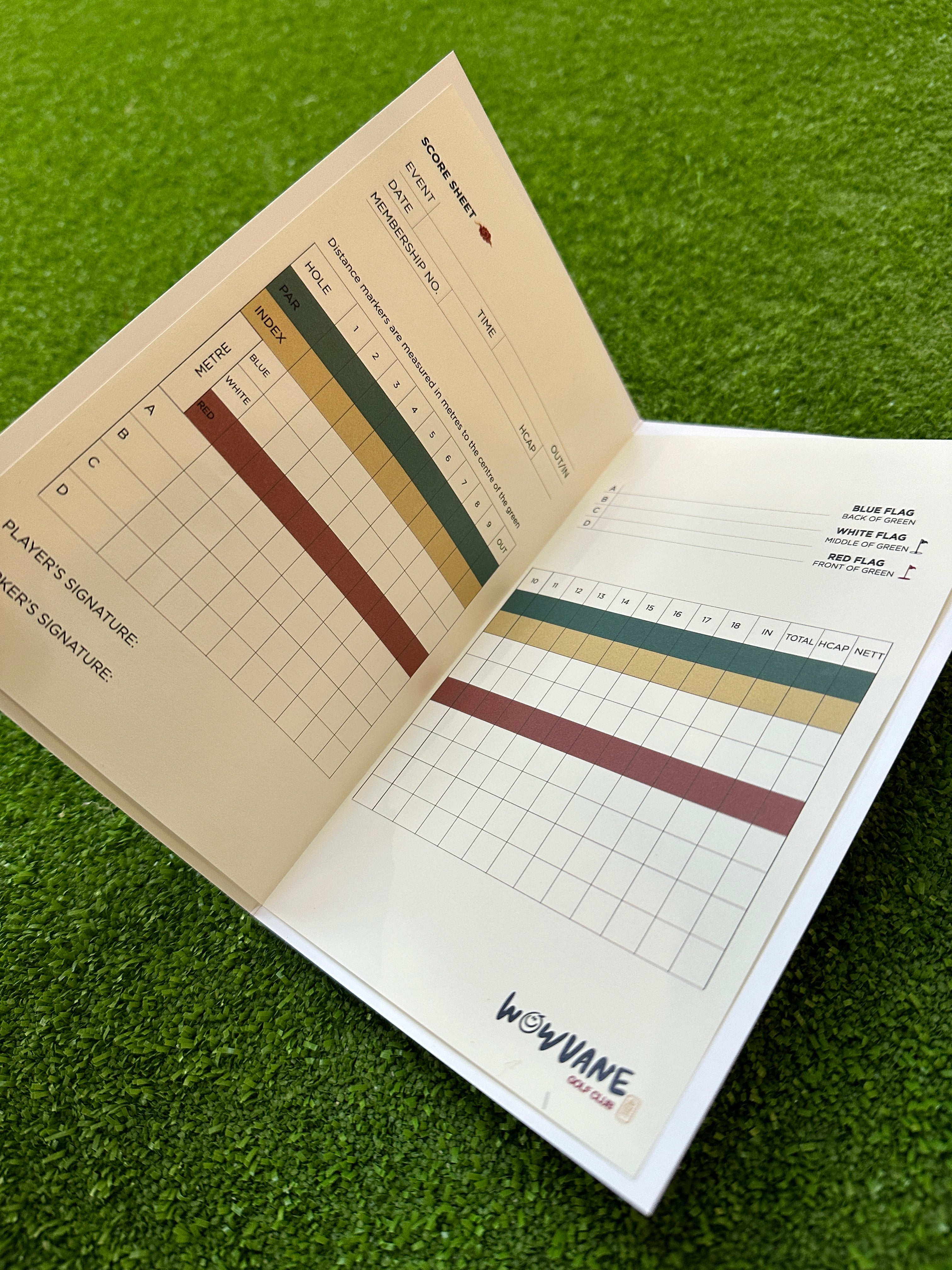 WOWVANE Golf Scorecard A must-have item on the training ground