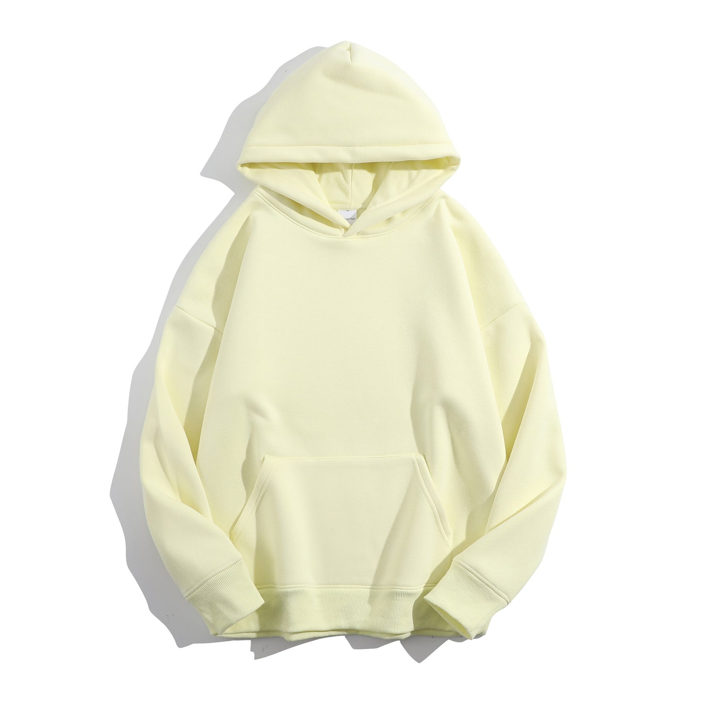 VALUABLETHING----Heavyweight Plush Fleece Hoodie – Unisex Drop-Shoulder Oversized Winter Pullover