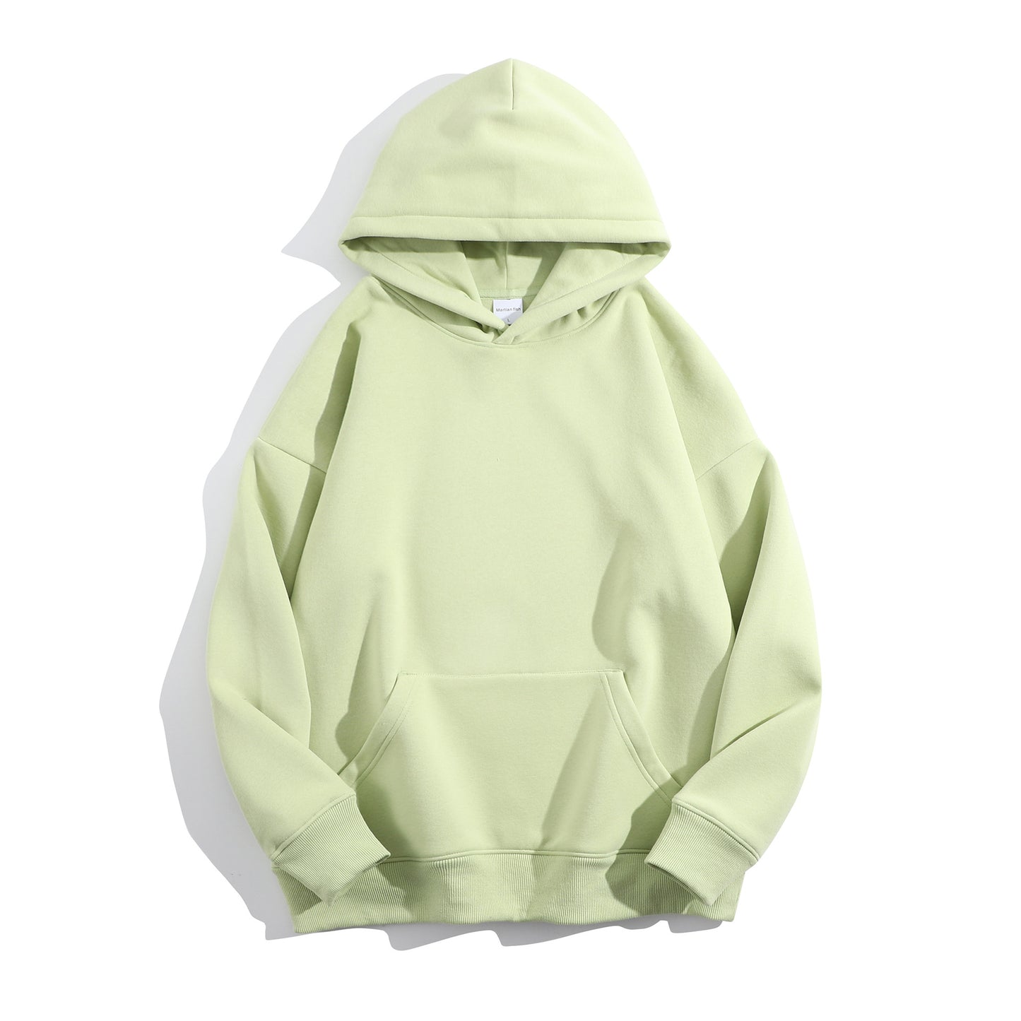 VALUABLETHING----Heavyweight Plush Fleece Hoodie – Unisex Drop-Shoulder Oversized Winter Pullover