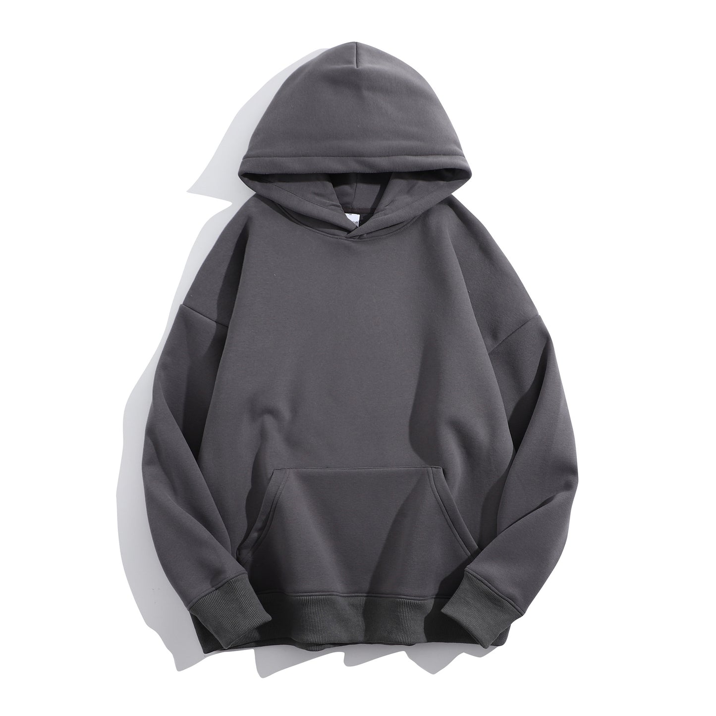 VALUABLETHING---- Heavyweight Plush Fleece Hoodie – Unisex Drop-Shoulder Oversized Winter Pullover