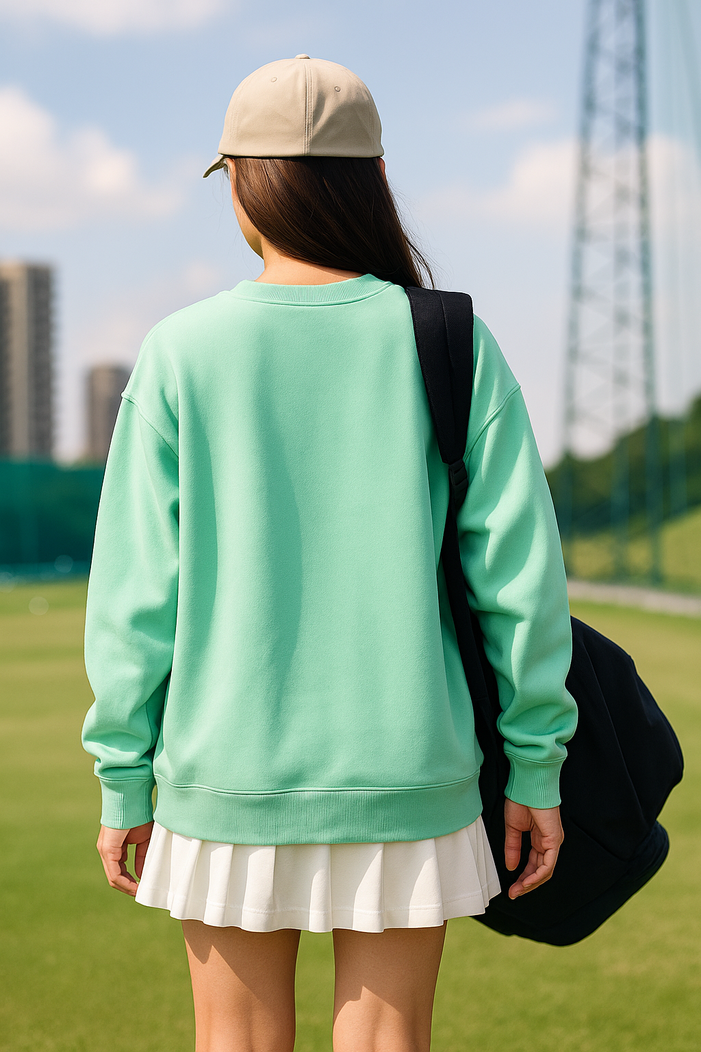 VALUABLETHING---Solid color crewneck sweater Cotton Loose Pullover Sweatshirt  Womenswear Comfortable Comfy Flat Hoodie Knit