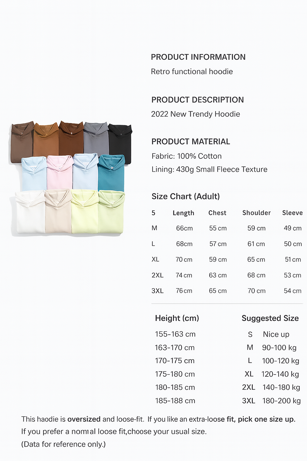 VALUABLETHING----Heavyweight Plush Fleece Hoodie – Unisex Drop-Shoulder Oversized Winter Pullover