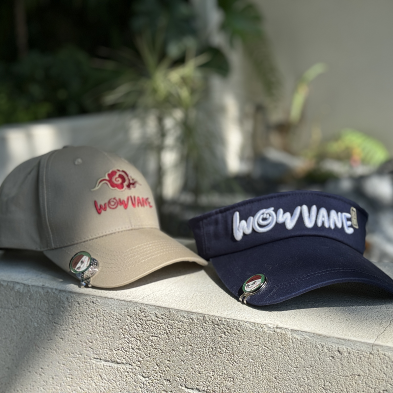 WOWVANE GOLF HAT——Original golf hat for men and women, navy blue topless hat, sports visor