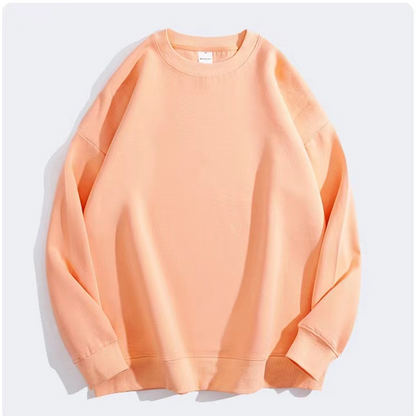 VALUABLETHING---Solid color crewneck sweater